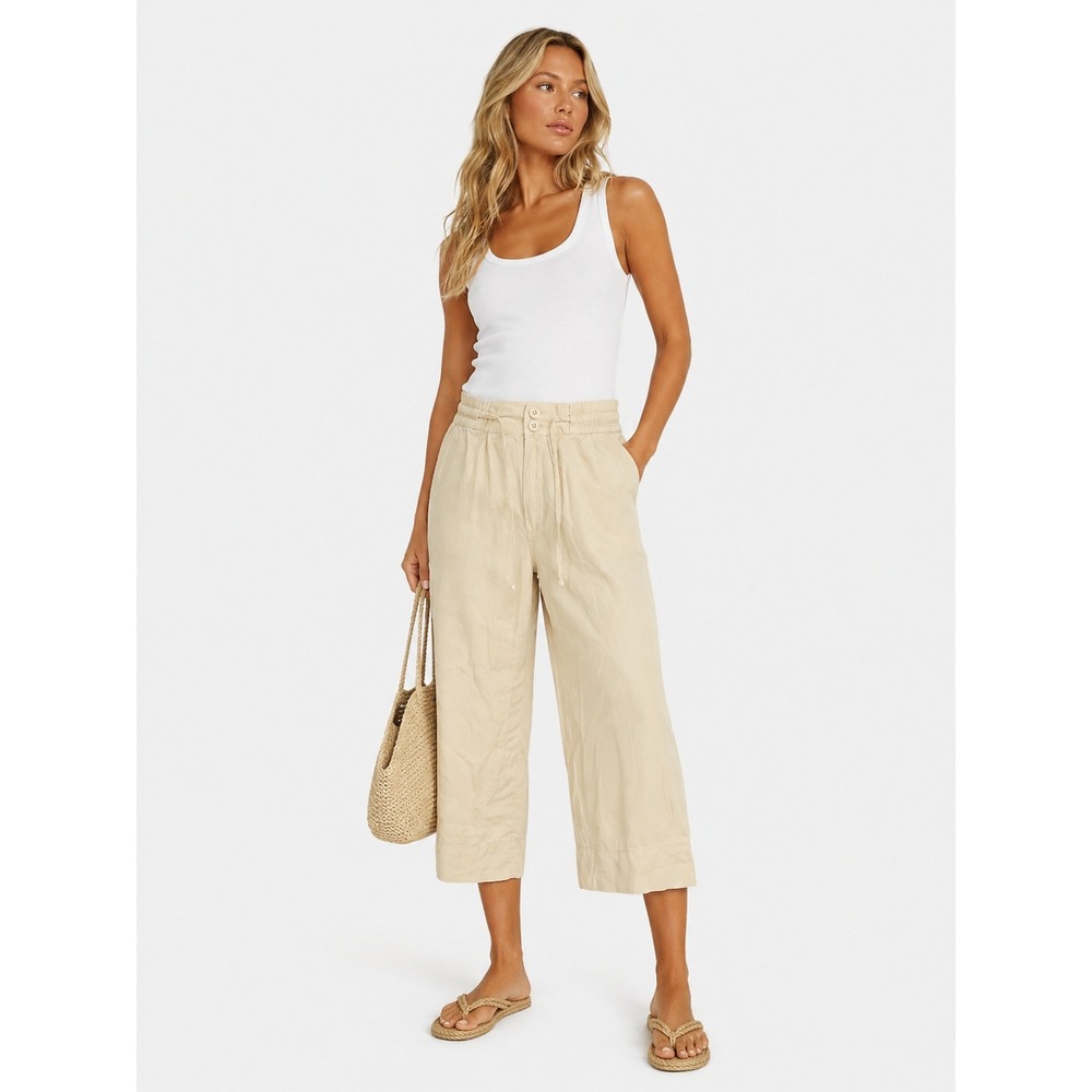 Freddy Beige Wide Leg Culotte Pants made in Italy S